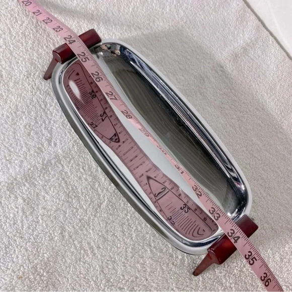 Vintage Glo Hill Gourmates Chrome Serving Tray With Bakelite Handles - Picture 12 of 12